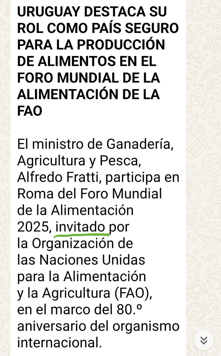 Es bueno aclarar, que al  Gobierno ni al Ministerio, éste tipo de instancias le genera ningún costo. Lo cubre todo la FAO.