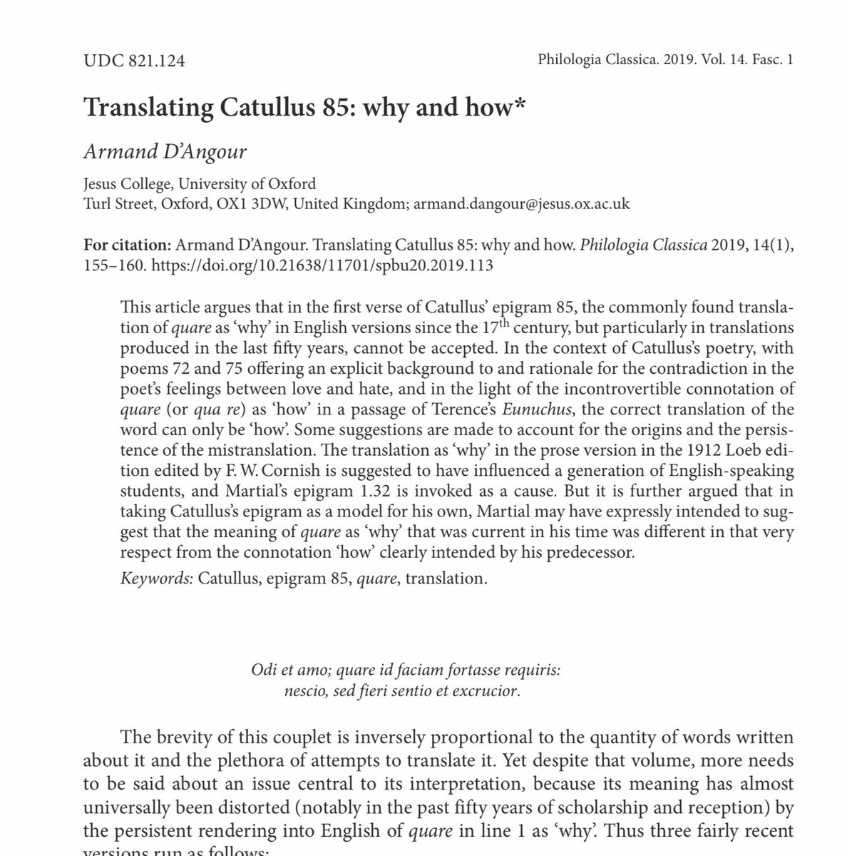 How do I love and hate? I don’t know. I do know why, though…