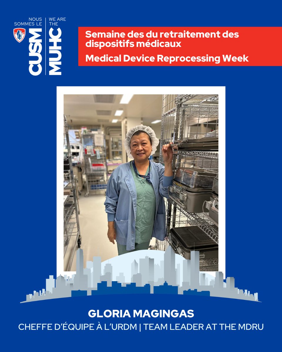 cusm_muhc's tweet image. 💙 C’est la Semaine du retraitement des dispositifs médicaux !
Derrière chaque soin, chaque opération, il y a des équipes dont on parle peu — mais sans lesquelles rien ne serait possible : celles de l’Unité de retraitement des dispositifs médicaux (URDM). Présentes sur tous les…