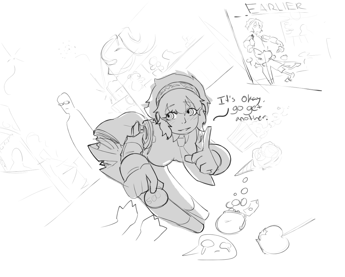 SpeakyGuy's tweet photo. had this idea of aigis in a fair but im not sure where i was going with it #aigis https://t.co/QCs9T2vVgO