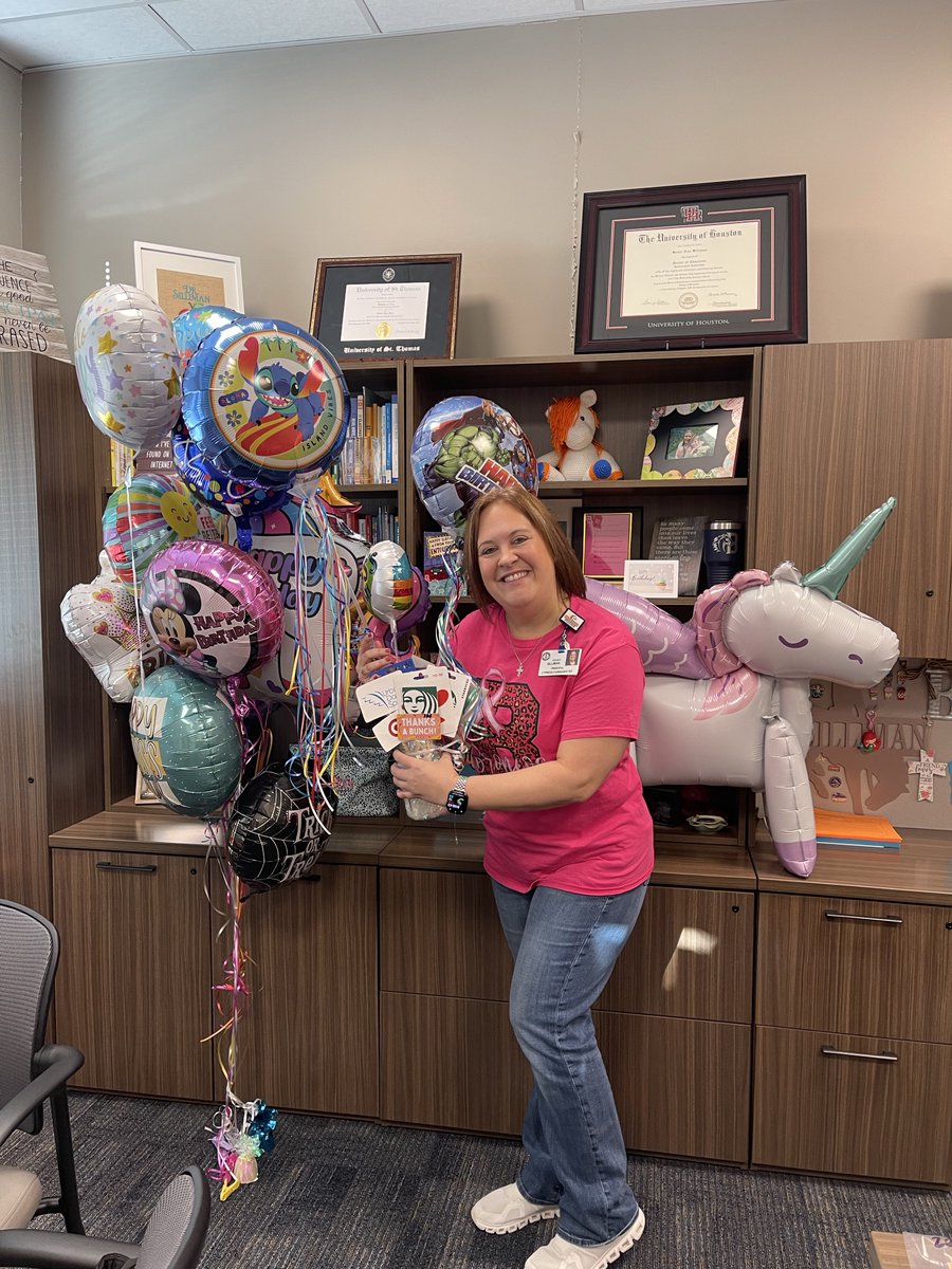 Our Broncos love celebrating <a href="/PrinSilliman/">Dr. Renee Silliman</a> for principals month &amp; her birthday. We are led by the BEST 🧡💙