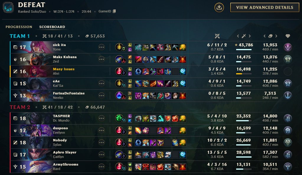 First game, good night Twitter