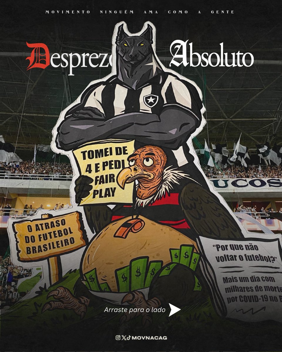 DESPREZO ABSOLUTO 

Entenda cada detalhe do bandeirão - e porque detestamos tudo o que eles representam. Somos Botafogo e defendemos a Instituição 👊🏽🔥