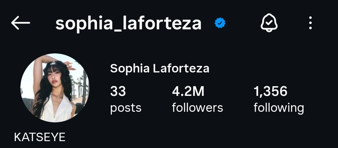 📳[IG: sophia_laforteza]

Sophia has reached 4.2M followers on Instagram! 💜

#KATSEYE_Sophia
#KATSEYE <a href="/katseyeworld/">KATSEYE</a>