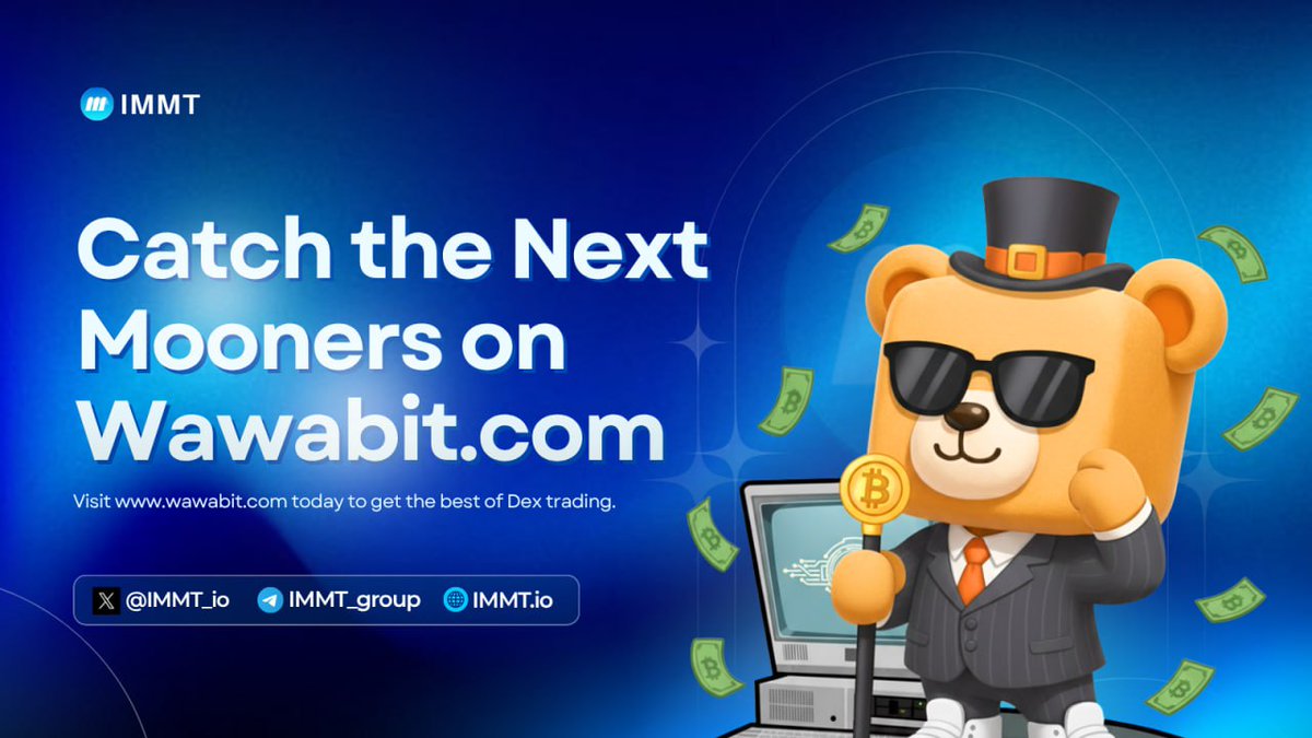 IMMT_io's tweet image. Catch the next alpha before everyone else.
Smarter trades start with Wawabit.com — where data meets instinct.
#Wawabit #CryptoTrading #AlphaHunters
