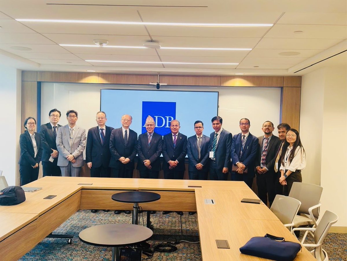 The Finance Minister <a href="/rameshore/">Rameshore Khanal</a> <a href="/mofnepal/">MOF Nepal 🇳🇵</a> had a fruitful meeting with ADB President Masato Kanda in Washington, D.C. Both sides recapped the longstanding partnership between the Government of Nepal and ADB and discussed opportunities for future collaboration.