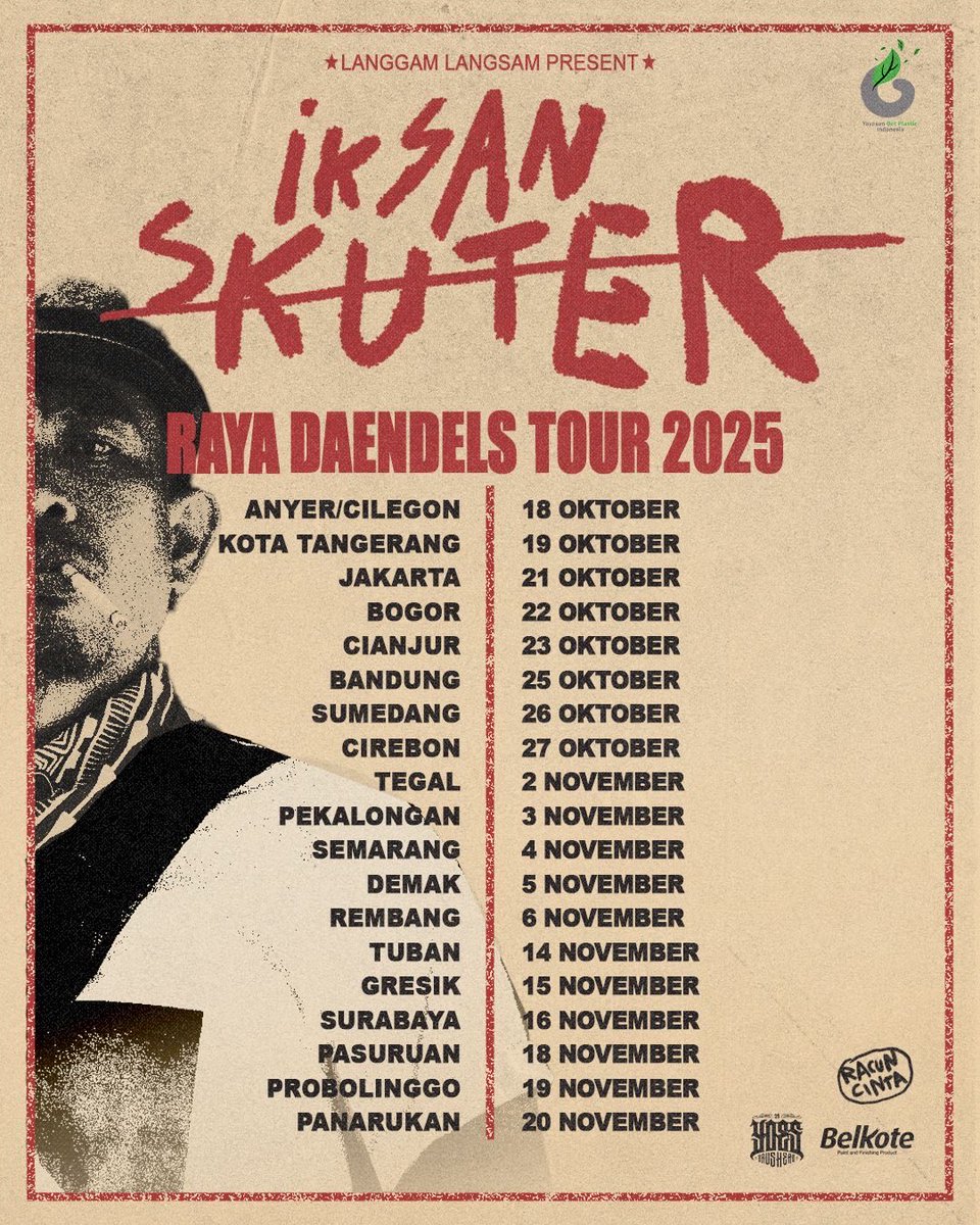 Iksan Skuter akan menempuh perjalanan sejauh 1.000 km dalam Raya Daendels Tour 2025.

Perjalanan ini akan menggunakan bensin dari sampah plastik yang diolah dengan teknologi pirolisis oleh Get Plastic.

Ayo ikuti perjalanan ini dengan memilah sampah plastikmu! <a href="/IKSANSKUTER/">Iksan Skuter Official</a>