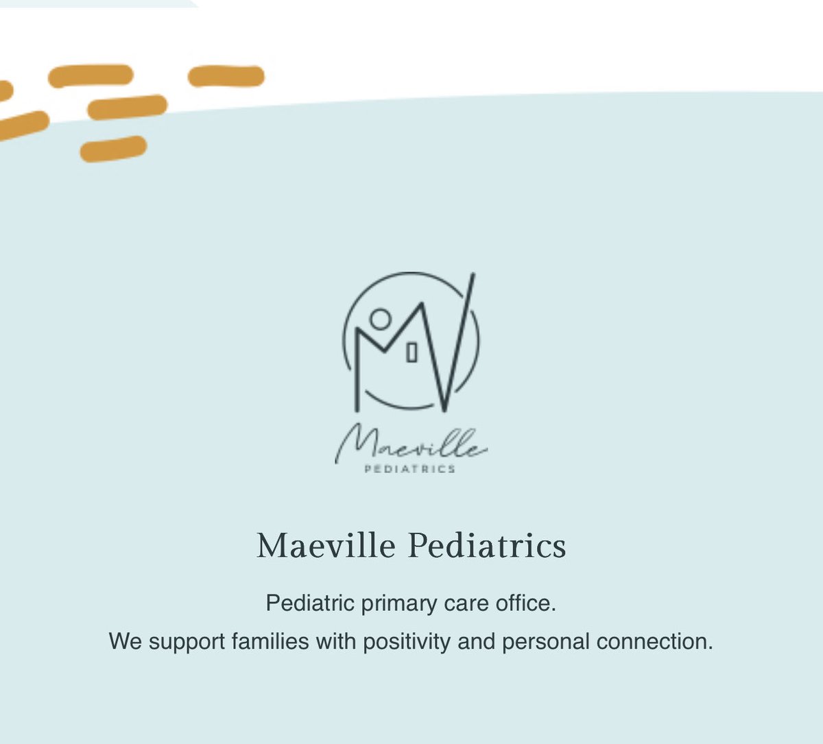 Family of 5 is told “get your kid vaccinated by 1 year or leave.” 

Houston practice Maeville Pediatrics claims “We support families with positivity and personal connection.” 

Their vaccine policy is anything but personal or positive. 

maevillepediatrics.com