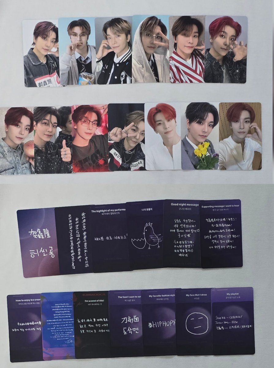 어쩌다보니 아카이브 2주차 5-10포카만 두세트 생긴김에 이벤트 열어봅니다.ᐟ.ᐟ 
▪️2주차포카(5-10번)
▪️플래닛카드로 앞뒷면 뽑은 포카 13장
▪️수제탑로더 
#RT이벤트 1분 뽑아서 전부 보내드립니다😺