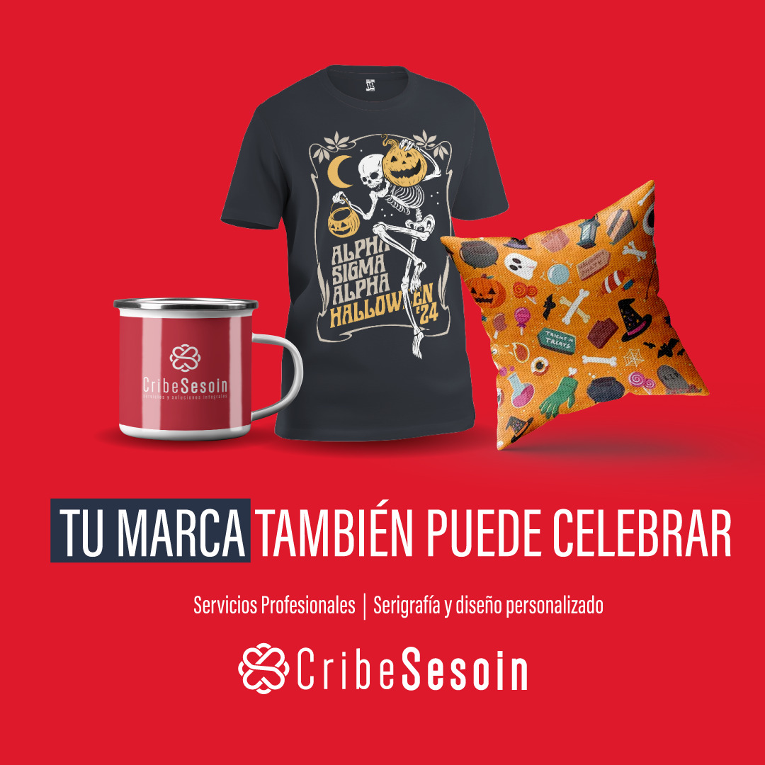CribeSesoin's tweet photo. Tu marca también puede celebrar 🎃. Diseño y serigrafía personalizada para tus productos y eventos Celebra con estilo 🎨 Serigrafía y diseño personalizado para tus eventos y promociones #Serigrafía #DiseñoGráfico #CribeSesoin #Diseño #Serigrafía #Halloween #MarketingVisual https://t.co/oDYGNl2JTy
