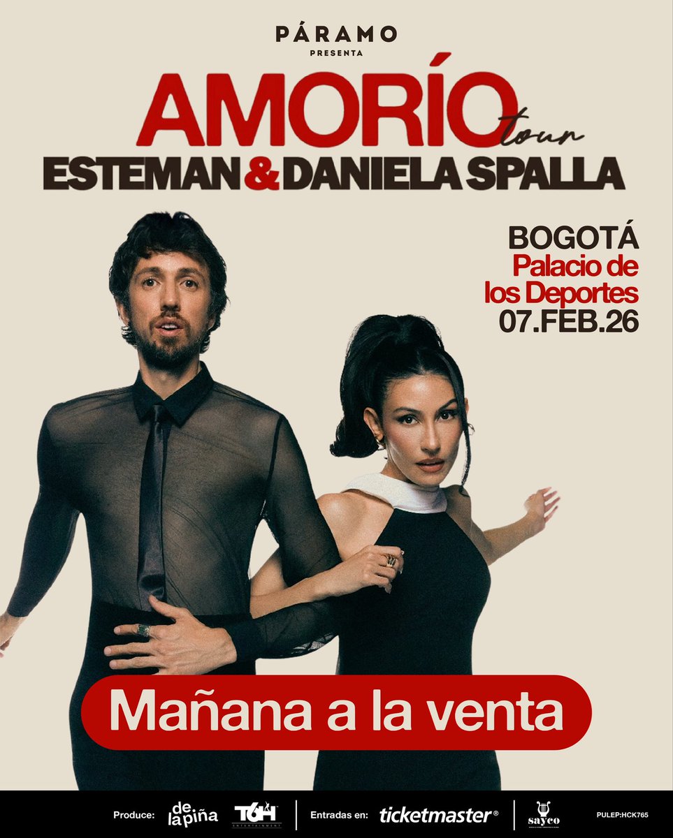paramo_presenta's tweet image. ¡Ya casi! Nos vemos mañana a las 10AM para iniciar el camino al concierto en conjunto de @estemanmusic & @danielaspalla en el Palacio de los Deportes. ❤️
Nos vemos puntuales en Ticketmaster.co