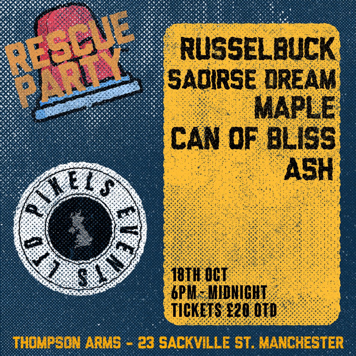 russelbuck's tweet photo. I’m performing at RESCUE PARTY, in MANCHESTER🇬🇧 THIS SATURDAY

📍Thompson Arms, Sackville Street. 

🎟️ £20.00 OTD (AT THE DOOR ONLY)

come through and keep this LEGENDARY LINEUP ALIVE!

SHOUT OUT PIXEL EVENTS for RESCUING US! https://t.co/VttAC1o2z1