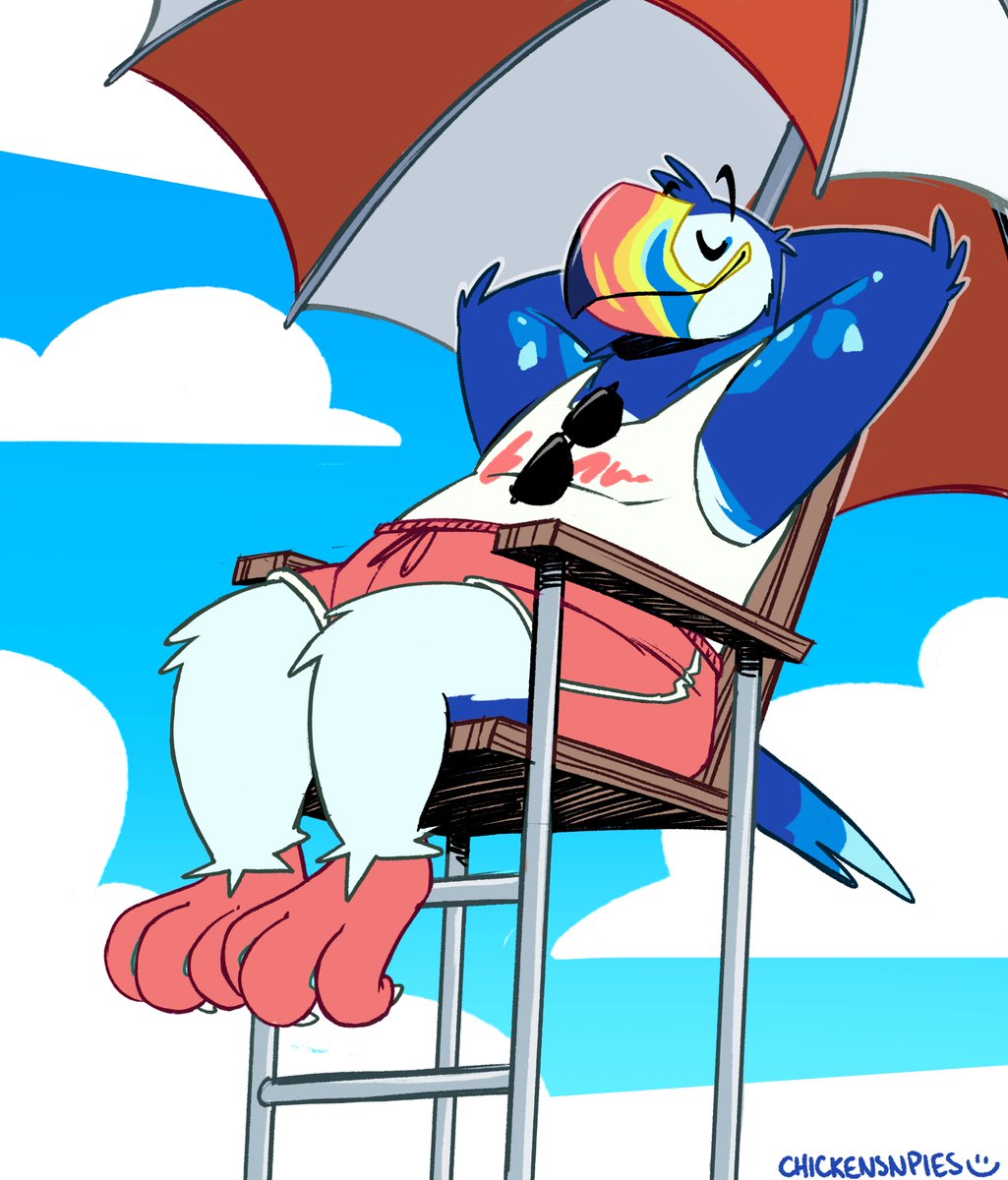 chickensnpies1's tweet image. what a chill bird