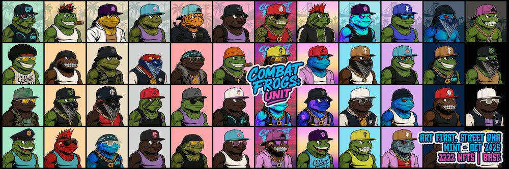 Wetballwasabi's tweet image. 🚨 Giveaway Time 🚨
I’ve teamed up with @awaoriginal for a quick 24H giveaway!
🎁 5 Combat Frogs NFTs up for grabs!
🐸 Follow @Awaoriginal & @Combatfrogsunit
🐸 Like + RT @awaoriginal pinned post
🐸 Tag 3 friends
🚨 Drop your $Base wallet in the comments!