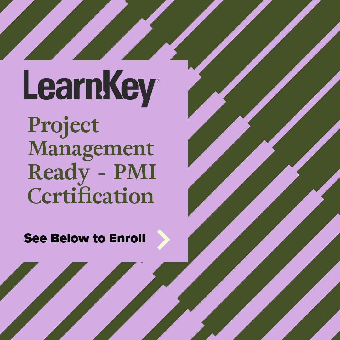LearnKey's tweet image. NEW COURSE ALERT!🎯 BECOME A PROJECT MANAGER - START HERE! LearnKey&apos;s Project Management Ready course, sponsored by PMI (Project Management Institute),👉 Contact us: learn@learnkey.com | 800-865-0165 #LearnKey #ProjectManagement #PMI #PMCareer #ProjectManager #CertificationPrep
