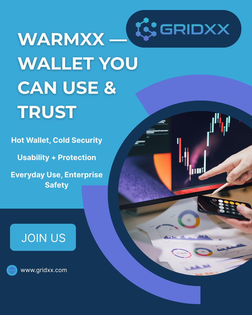 gridxxcom's tweet image. Crypto shouldn’t make you choose between ease and safety. WarmXX combines hot-wallet convenience with subscription-level security. Use it daily—with confidence.

#GridXX #WarmXX #CryptoWallet #DeFiSecurity #UserSafety
