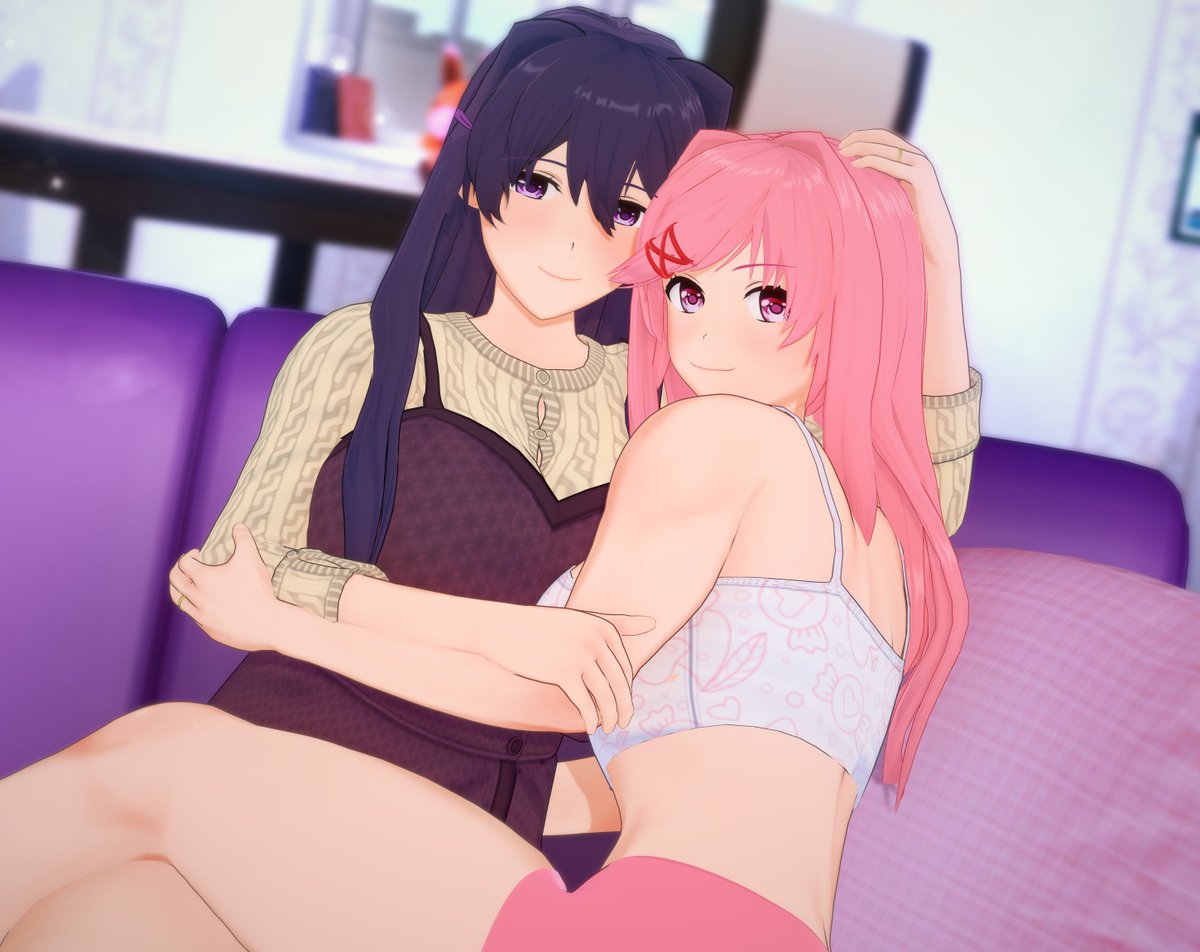 Domestic Natsuri is my fuel to keep on living.
Also, their daughter took the pic 😬💜🩷
#NatsuriRules 
#ナツユリ最高