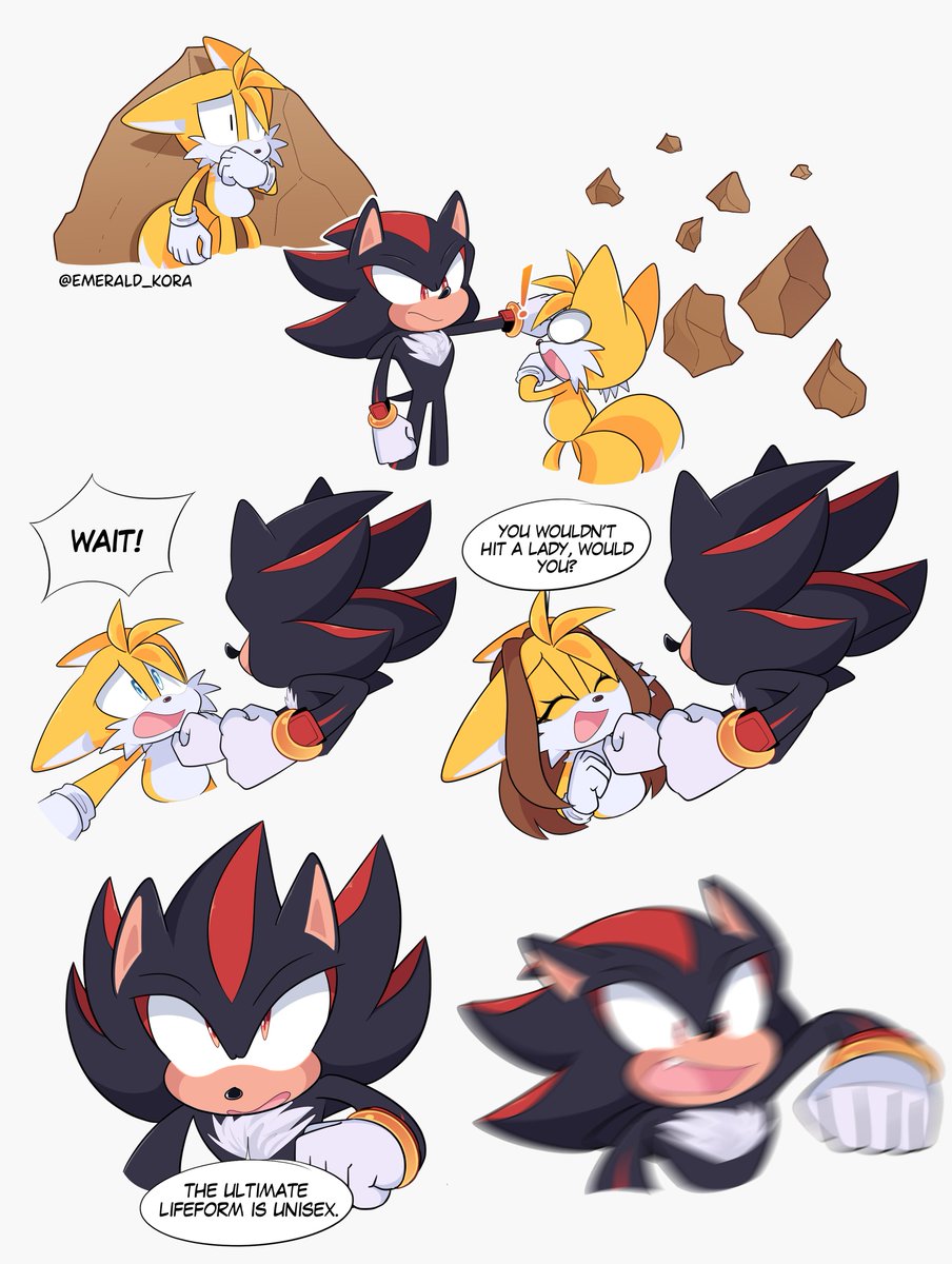 The ultimate lifeform is unisex 💥

#shadowthehedegehog  #TailsTheFox #SonicTheHedgehog