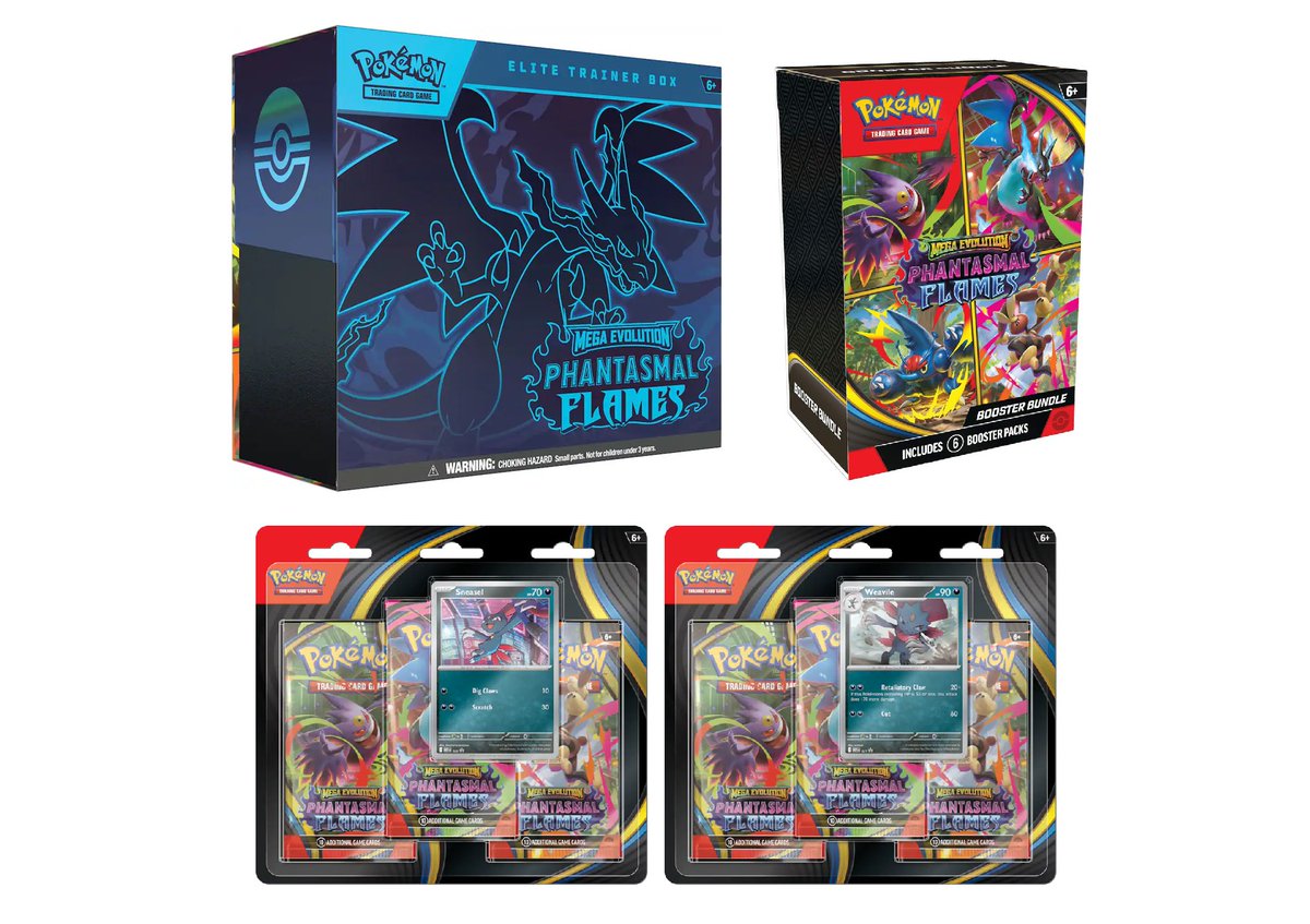 Phantasmal Flames &amp; More Expected to Restock Tonight at Walmart 6PM PT / 9PM ET⏰

Walmart+ Trial (Free Shipping)
bit.ly/3QGwtMj
Phantasmal ETB
bit.ly/48KZ1O9
3-Pack Blister
bit.ly/3VMc1vi
Booster Bundle
bit.ly/3KPjVlc

We'll post when / if any