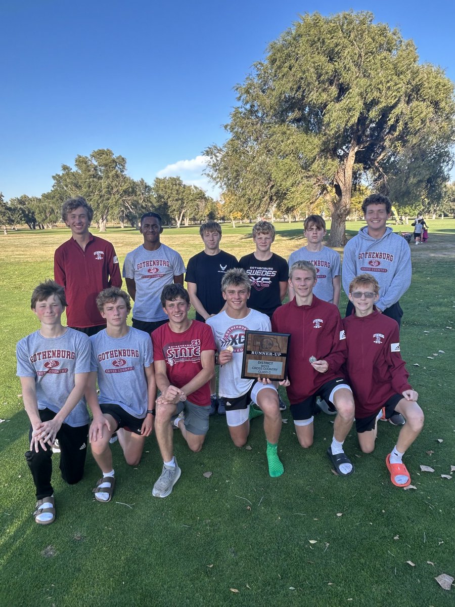 Swede Boys are C-5 District Runner-Up!  Tyler is District champion for the 3rd time in a row.  Bryson is District runner-up for second consecutive year.  Carson sneaks in for 15th to round out the medals. Gritty effort by all!! ⁦<a href="/SwedesAD/">Gothenburg Activities</a>⁩ ⁦<a href="/GBurgSwedes/">Gothenburg Public Schools</a>⁩