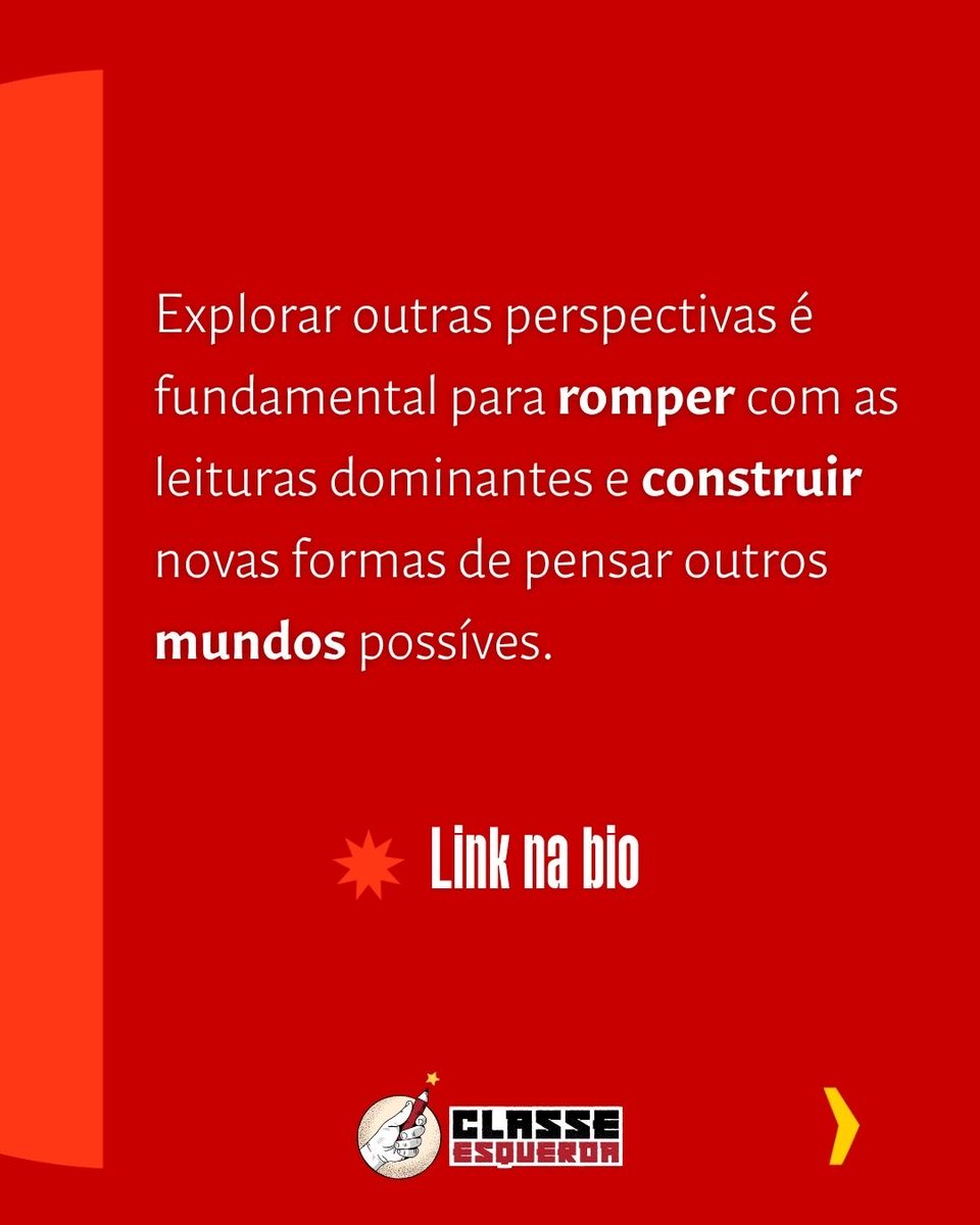 Olhar o mundo e seu desenvolvimento através de outras perspectivas é também considerar a existência de outros mundos possíveis. 💥 Uma assinatura, vários cursos essenciais para uma formação política crítica e acessível. Inscreva-se no site, link na bio!