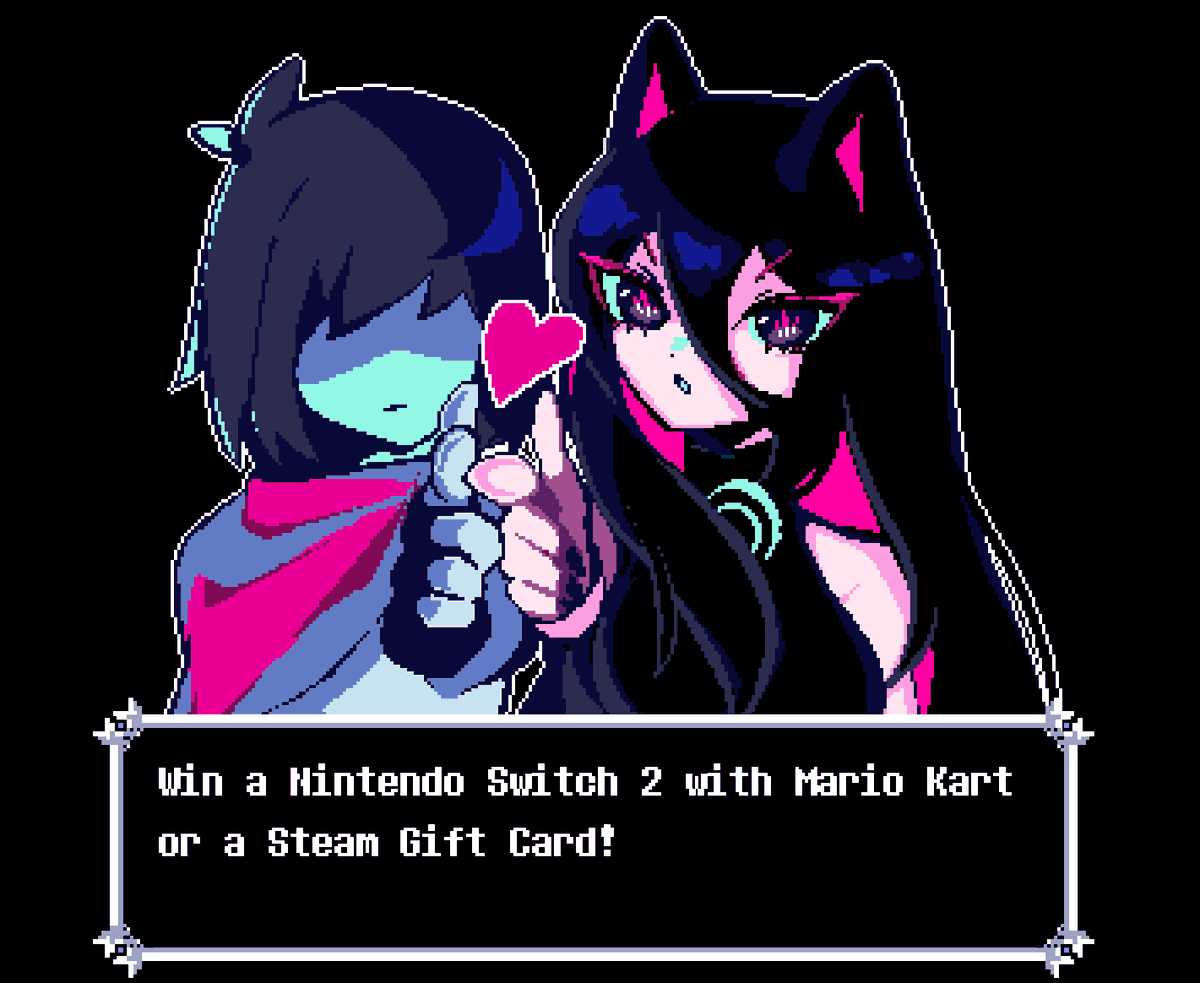 KICKSTARTER launches on NOVEMBER 4th!

To celebrate, the DELTARUNE Discord Server and the KARANEKO Discord Server are teaming up for an awesome giveaway!

(THIS IS INCREDIBLE!!!)

You can check out all the details in the comments!