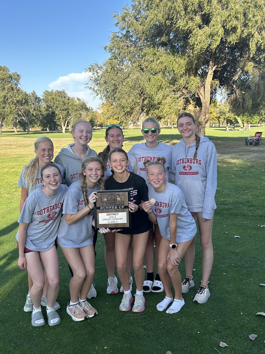 Lady Swedes are C-5 District Runners-up!!! Scout wins her second consecutive District title.  Jenna medals in 11th and Adeline just misses a medal by finishing 16th. Total TEAM effort!!! #TheGrittyGirls  ⁦<a href="/SwedesAD/">Gothenburg Activities</a>⁩ ⁦<a href="/GBurgSwedes/">Gothenburg Public Schools</a>⁩