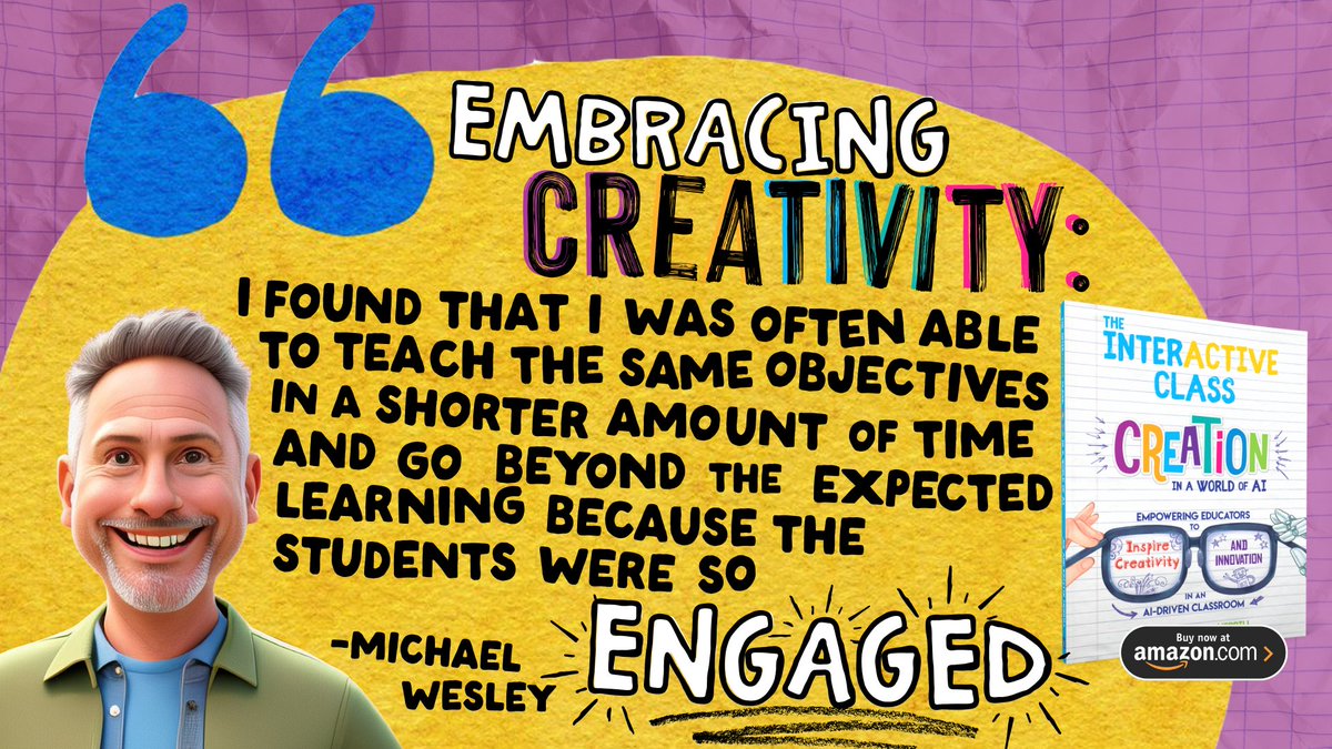 themerrillsedu's tweet image. What happens when you embrace creativity in the classroom? Our dear friend @TechWarriorKES said it best! 🎨 ✏️ 💡
Learn how you can easily integrate creative outlets into your academic standards today! ⤵️
amzn.to/4aoNp2c
#interACTIVEclass