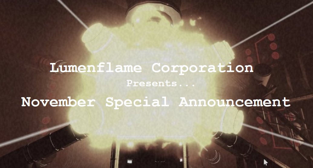 LumenflameRBLX's tweet photo. Join the Lumenflame Corporation on November 2nd 2025 for a special announcement regarding LNAFC

Communications server linked on profile. https://t.co/f7jn9S6qbv
