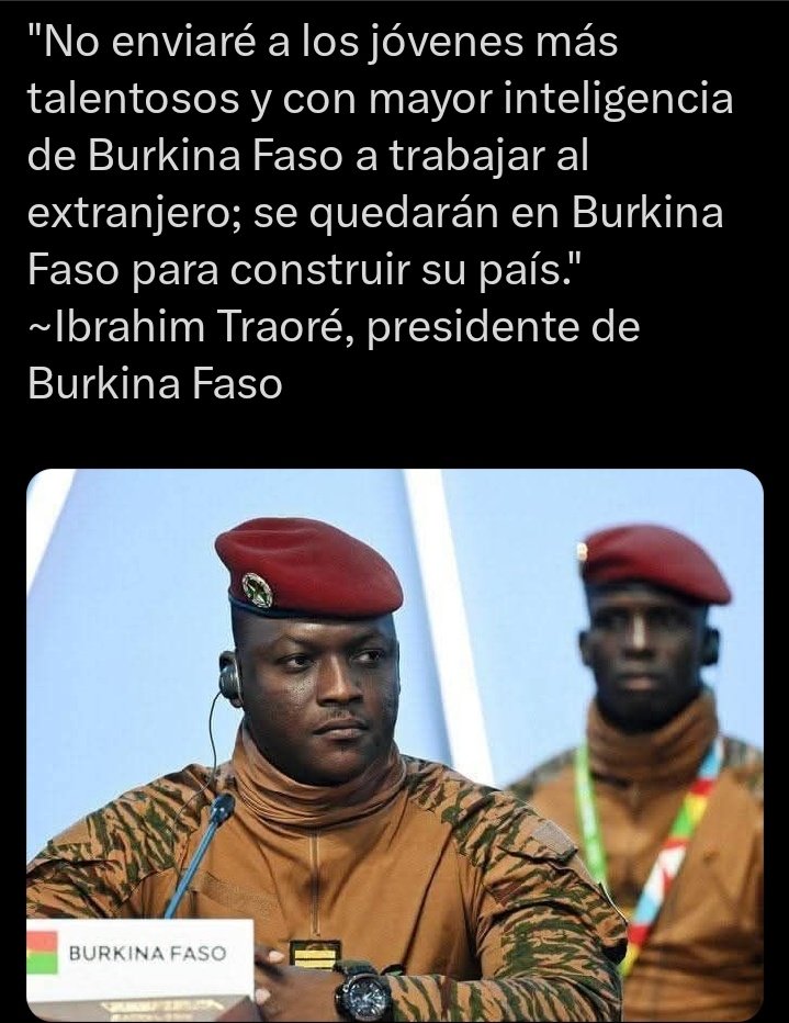 Traoré sabe que si los envía a Occidente, lo adoctrinan!