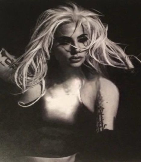 Lady Gaga photographed by Eli Russell Lintez (2018, scrapped project)