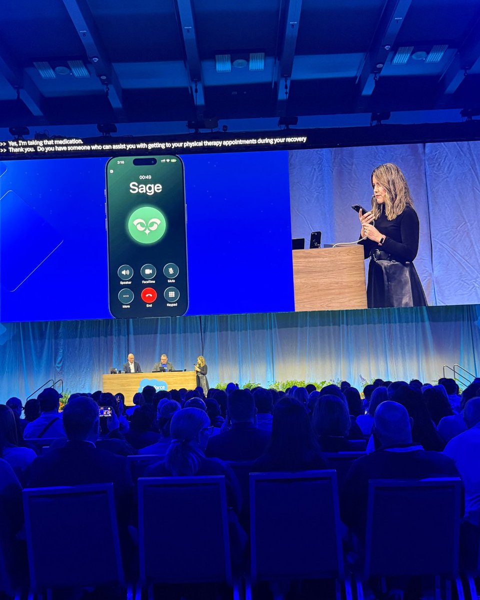 The future of care management is here and it was just featured in the Health Cloud keynote at #Dreamforce2025.
Salesforce and Ellipsis Health have joined forces to bring Sage, the emotionally intelligent, Agentic AI Care Manager, directly into Salesforce Health Cloud.

Together,