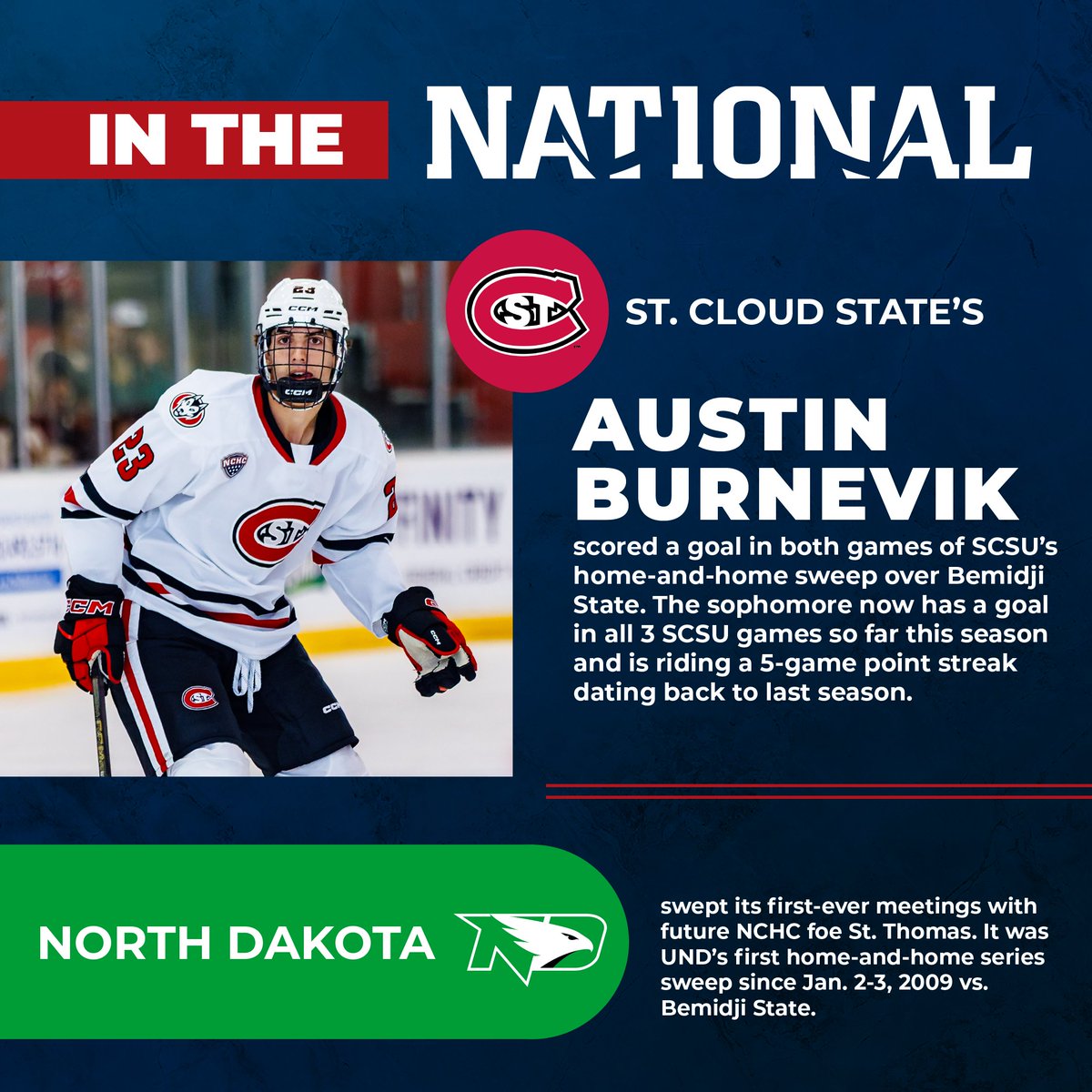 TheNCHC's tweet photo. #NCHChockey teams went 14-3-1 last weekend! 😤

See what else is happening in #theNational 👇 https://t.co/2TpC1BvLXd