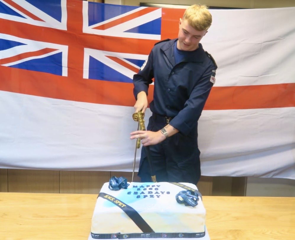 HMS_Spey's tweet photo. Today SPEY has the pleasure of celebrating 1500 days deployed 🌊 All thanks to our incredibly hard working team of sailors supported by @docks_uk and @DefenceES, that keep the ship running 365 days a year, 7000 miles away from home https://t.co/ktHNsOtNEw
