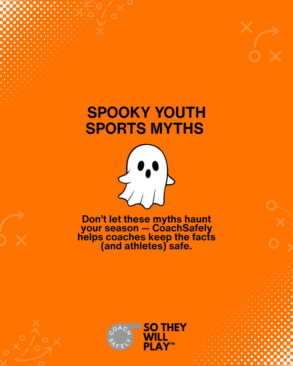 CoachSafely's tweet photo. Some youth sports myths are scarier than any Halloween story 👻
Let’s bust the biggest ones haunting our sidelines — and make safety the real treat this season.
#CoachSafely #YouthSportsSafety #SafeCoaching #HalloweenPost https://t.co/f23br7Ww9E