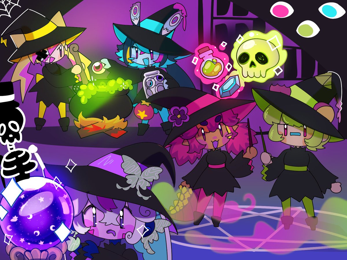 🎃 We're brewing up some spooky season magic 🎃

Art by our lovely purple member Mothy Bea 💜