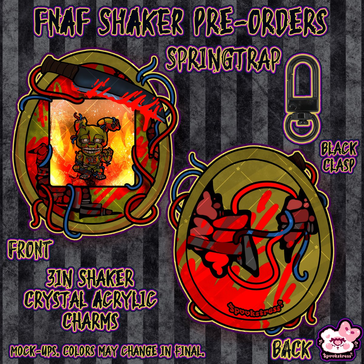 xX FNAF Puppet and Springtrap Shaker Charms Xx
Got more Pre♥rders up at my Bootique~ Ends Nov 4th