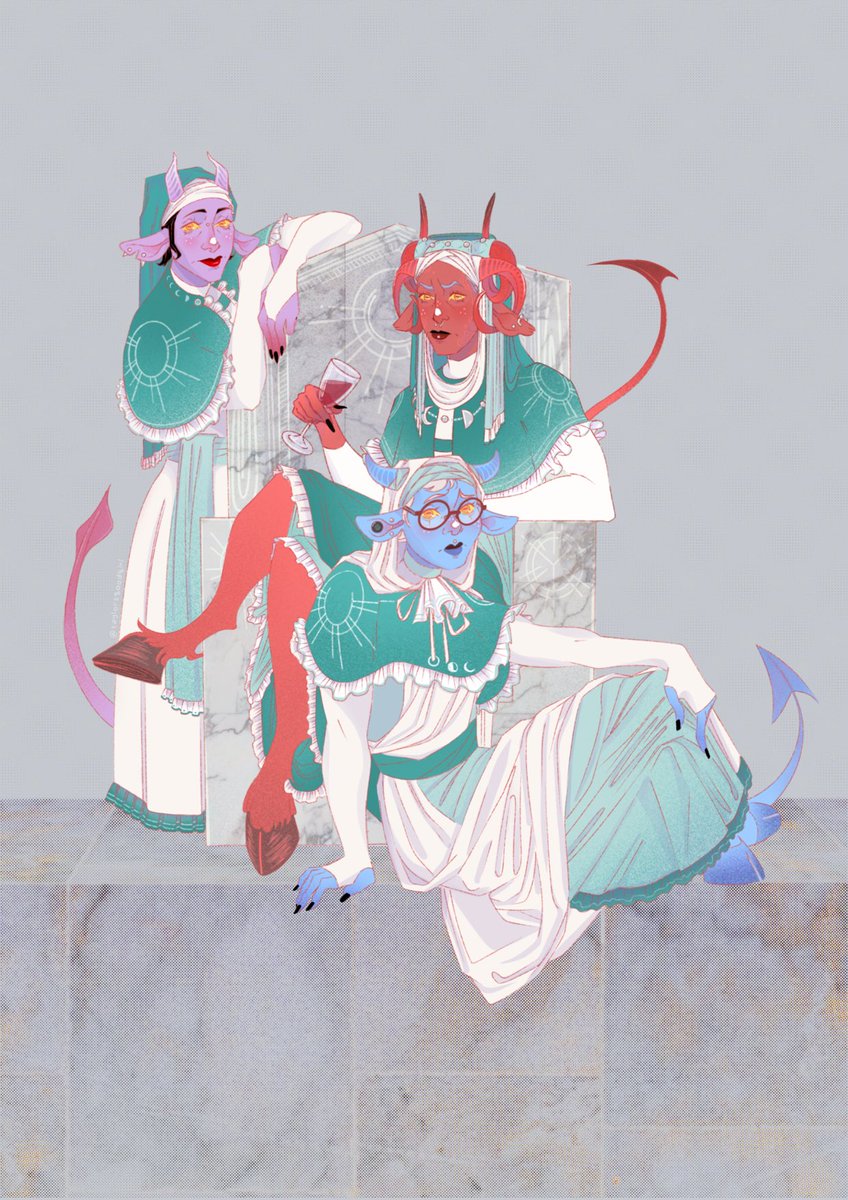 the demon sisters and their silly little totally not corrupt agenda #criticalrolespoilers #criticalrole #criticalrolefanart