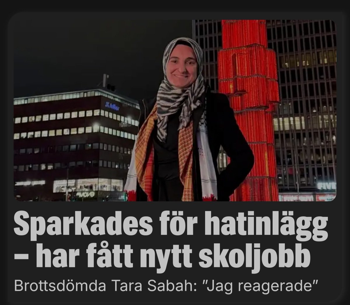 Nu gör Tara en sk (pudel) "Det var absolut inte rätt att uttrycka sig så, det var fel" ang att Ryssland gör P-platser av hela Sverige kallar regeringen nazister osv. Att hon får så mycket uppmärksamhet är galet, ge henne enkel biljett ur landet.
#TaraSabah #svpol