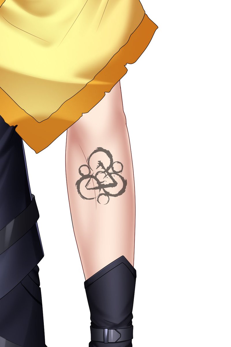 BaxterBunnyVT's tweet image. 🍋6 DAYS TILL DEBUT🍋

Fun fact! I, the person behind the person behind the model, have the same tattoo as my vtuber self, except I added some song lyrics to it! Was really happy papa @KizokuHan added the detail to the model. A very happy personal touch to the design.