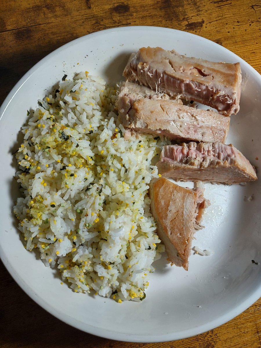 I made rice and tuna dinner