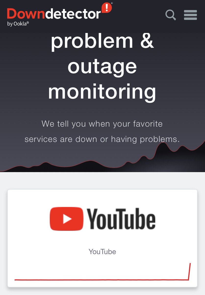 🚨BREAKING: YouTube is currently down for many users. 
Comment 1 if you’re having technical issues.