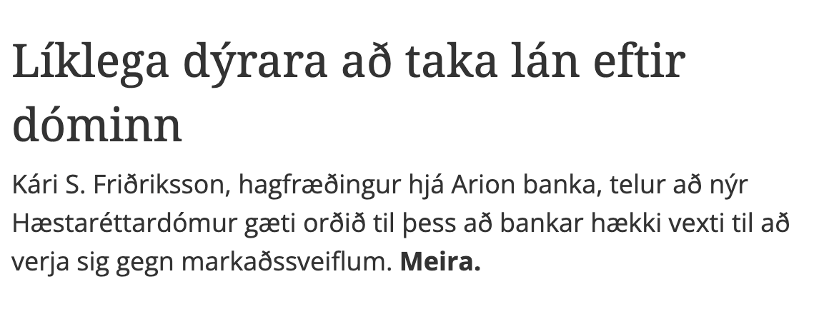 Fullnaðarsigur..?  Fyrir hvern..?