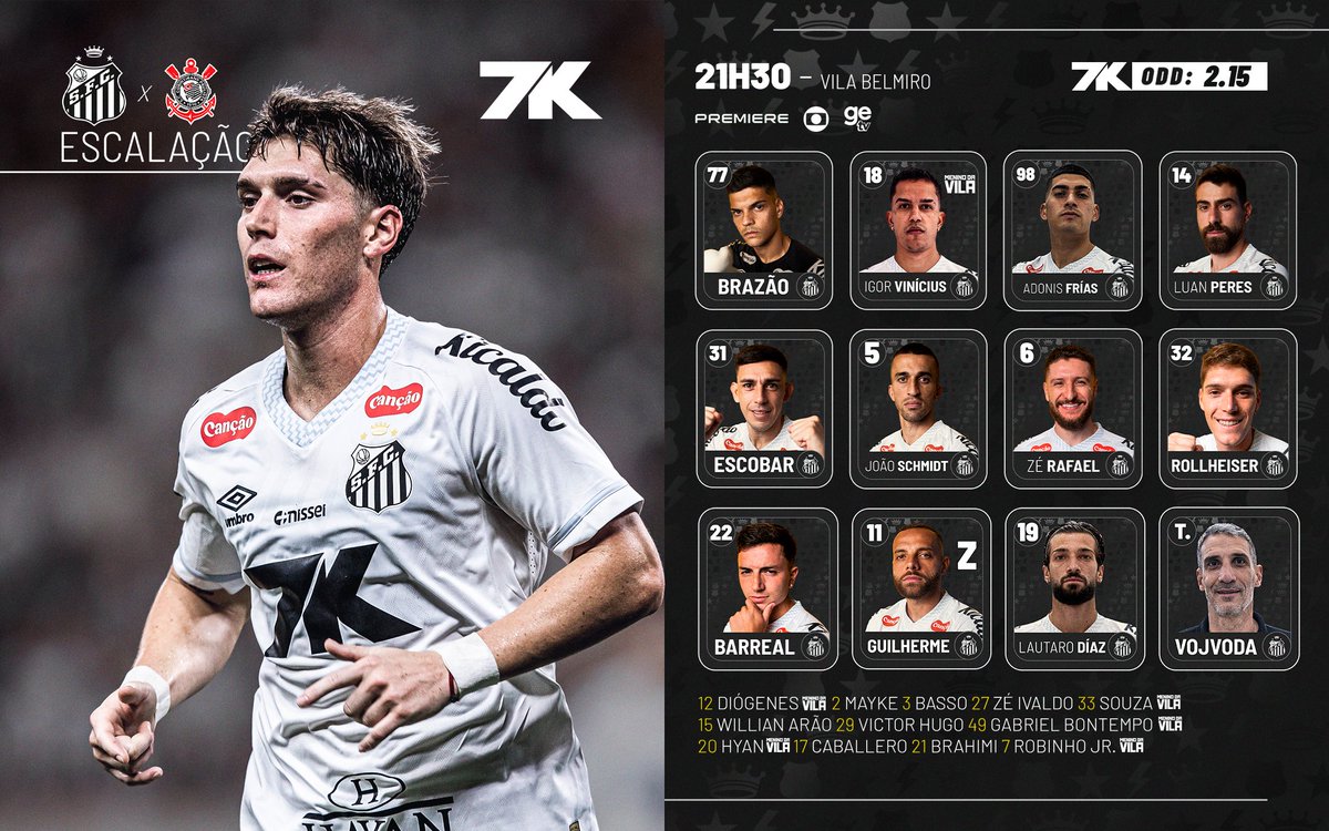 SantosFC's tweet image. PEIXÃO ESCALADO! 📋