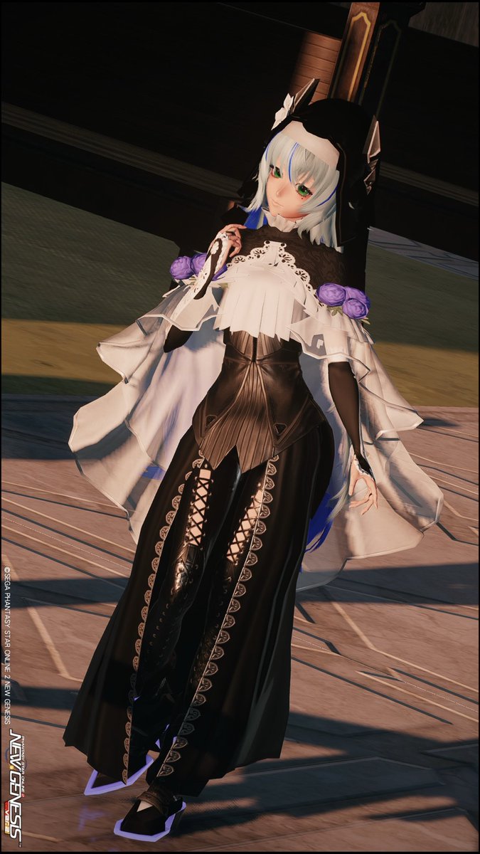 verlisus's tweet image. #メンテの日じゃないけどssを貼る
#PSO2NGS_S︎S 
#PSO2男の娘同盟 
シスターコーデを再調整致しましたデース♪
ウエスト周りがスッキリして良くなったんじゃないかなと個人的には思ってます♪