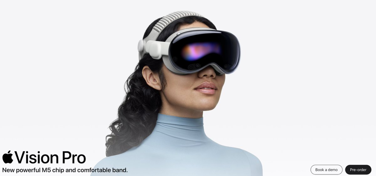 mingchikuo's tweet image. 如我一年前所預測，M5晶片是新款Vision Pro最重要的硬體更新

apple.com/apple-vision-p…