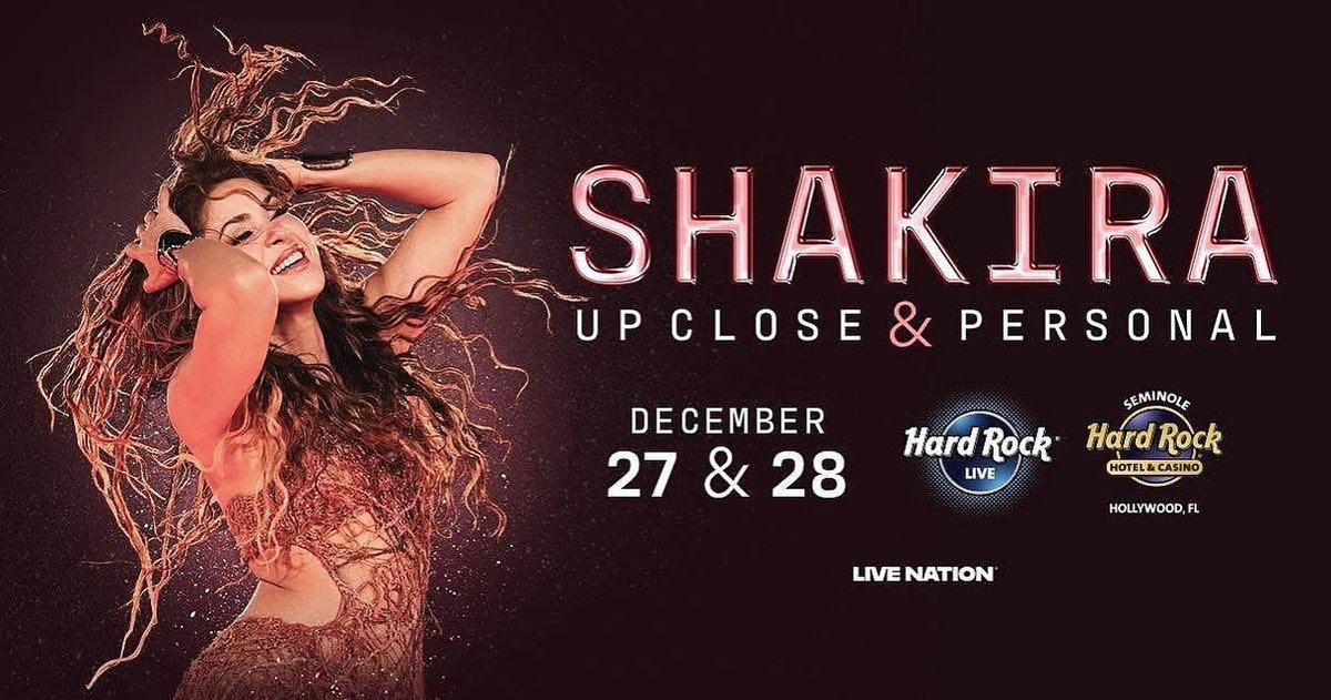 lamanadamx_ofi's tweet image. Se acaba de anunciar el:Up Close & Personal con Shakira para dos conciertos íntimos en Miami, FL en Hard Rock Live el 27 y 28 de diciembre. ¡Regístrate ahora para la venta anticipada!
shakira.com
#Shakira #upcloseandpersonal #Miami #LMYNLWorldTour #lamanadamx