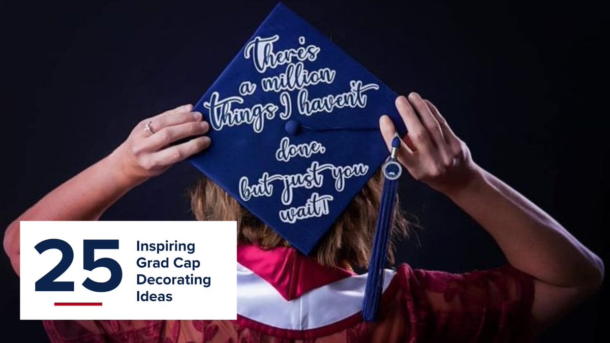 UAZGlobalCampus's tweet image. These 25 graduation cap decorating ideas are sure to inspire you to create your personalized cap just in time for virtual commencement: bit.ly/4o4BSum. 

#UAGCgrad25 #UAGC #CapDesign #Commencement