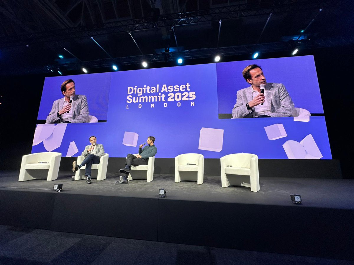 MONEE (@moneefinance) on Twitter photo Great panel at <a href="/blockworksDAS/">Digital Asset Summit 2025</a> with <a href="/MikeIppolito_/">Mippo 🟪</a> and <a href="/GoldmanSachs/">Goldman Sachs</a>' Head of Digital Assets Mathew McDermott.
Clear message: tokenization isn’t coming. It’s already here.
Institutions are building real-world assets on-chain today. 
#DASLondon #MONEEXDAS26 Great panel at <a href="/blockworksDAS/">Digital Asset Summit 2025</a> with <a href="/MikeIppolito_/">Mippo 🟪</a> and <a href="/GoldmanSachs/">Goldman Sachs</a>' Head of Digital Assets Mathew McDermott.
Clear message: tokenization isn’t coming. It’s already here.
Institutions are building real-world assets on-chain today. 
#DASLondon #MONEEXDAS26