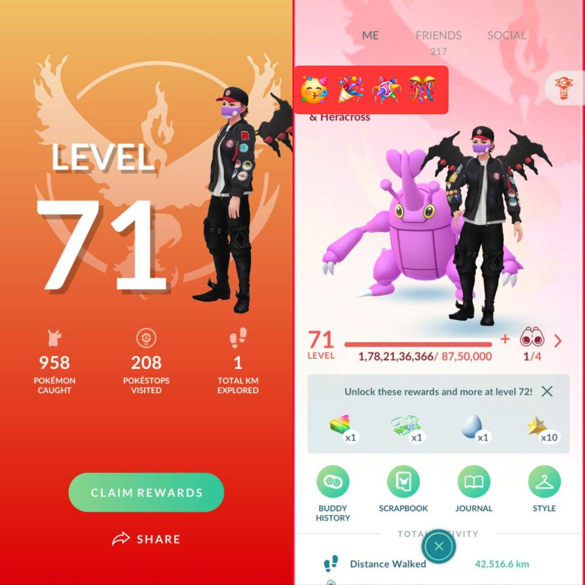 InstaMasterAD's tweet image. #Level71 Done 🥳🎉
 #PokemonGOApp #PokémonGO